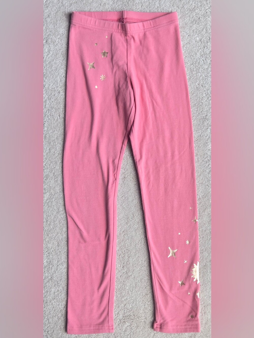 Old Navy Pink Leggings with Gold Star Accents